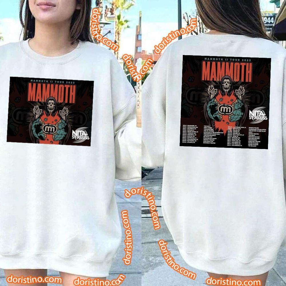 Mammoth Wvh Mammoth Ii 2023 Tour Double Sides Awesome Shirt