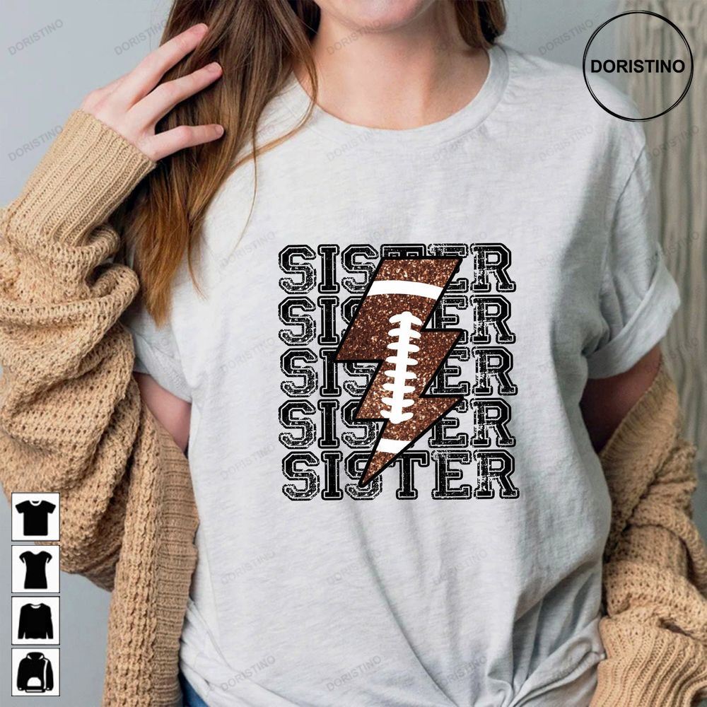 Football Sister Football Gameday Crewneck Womens Football Football Sister Tee Football Sister Ver Trending Style