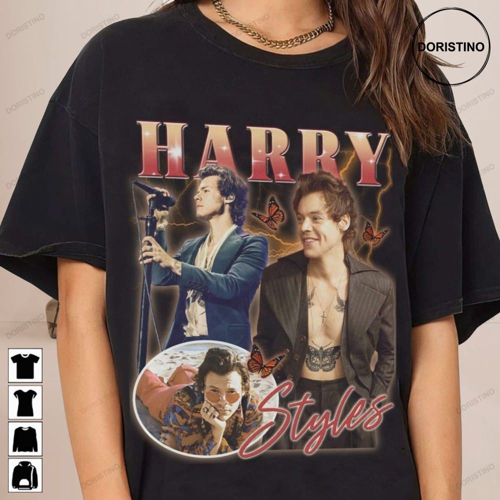 Harry Vintage 90s Bootleg Harry Vintage Homage Graphic Harry Inspired Singer Awesome Shirts