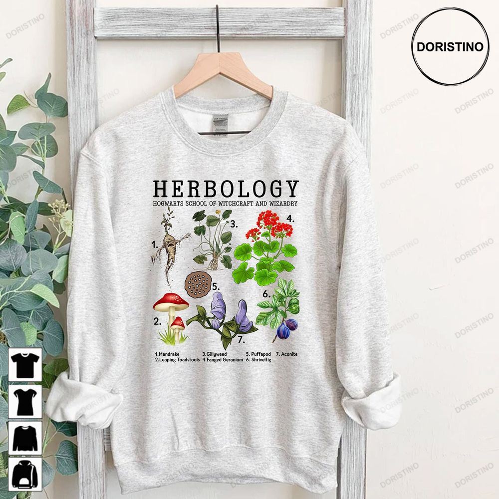 Herbology Plants Gift For Plant Lover Botanical Plant Lover Sweat Plant Wizard Pottery Awesome Shirts