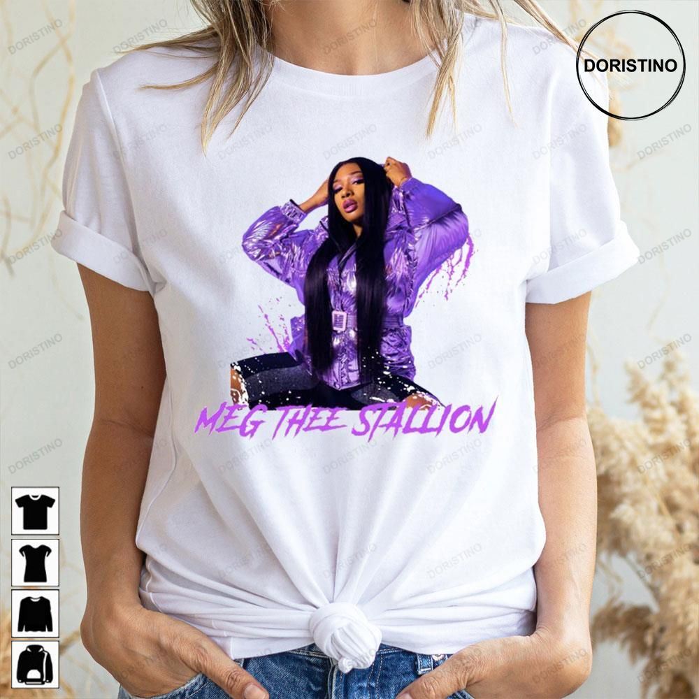 Purple Art Megan Thee Stallion Doristino Limited Edition T-shirts