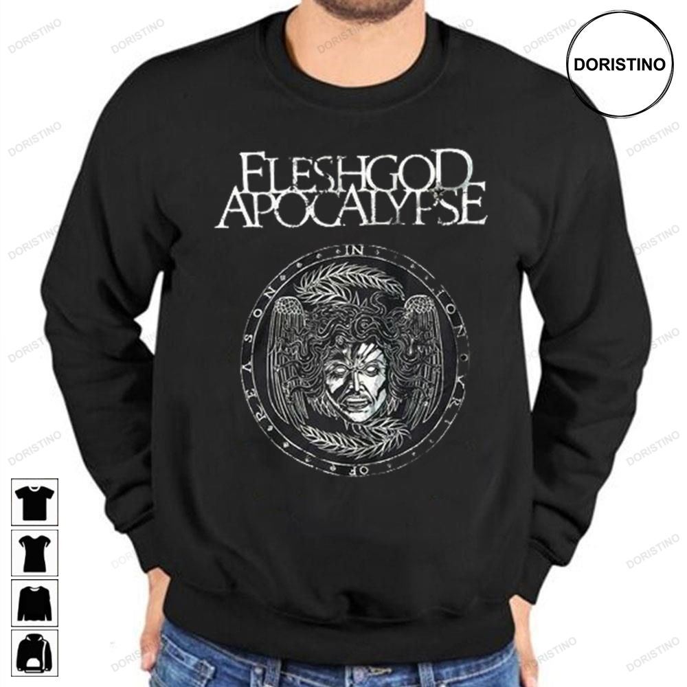 Band Rock Fleshgod Apocalypse Black And White Art Limited Edition T-shirts