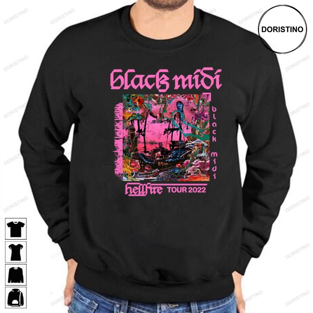 Black Midi Rock Band Black Midi Tour 2022 Limited Edition T-shirts