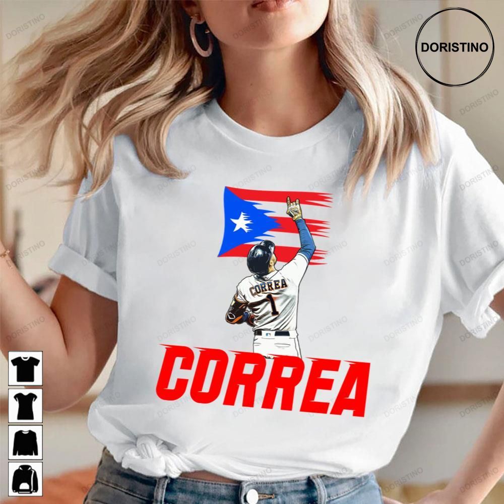 Carlos Correa Puerto Rico Flag Baseball Awesome Shirts
