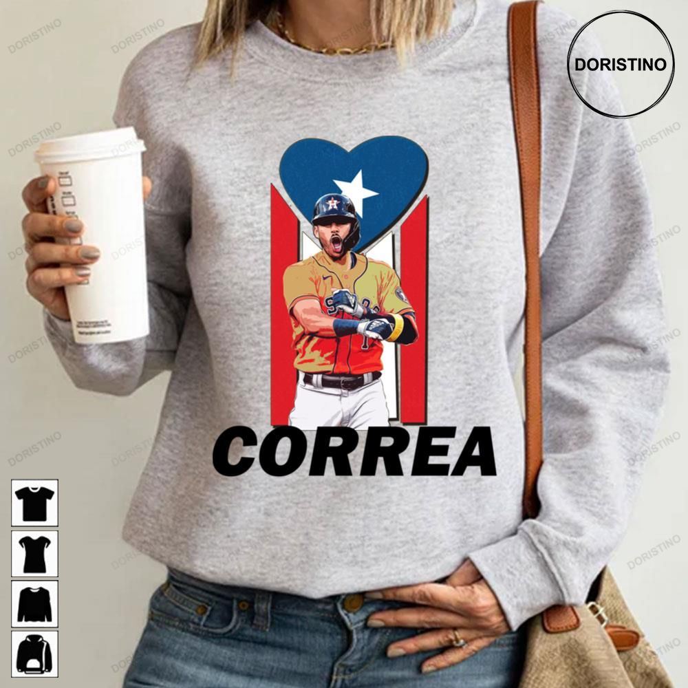Carlos Correa Puerto Rico Heart Baseball Limited Edition T-shirts