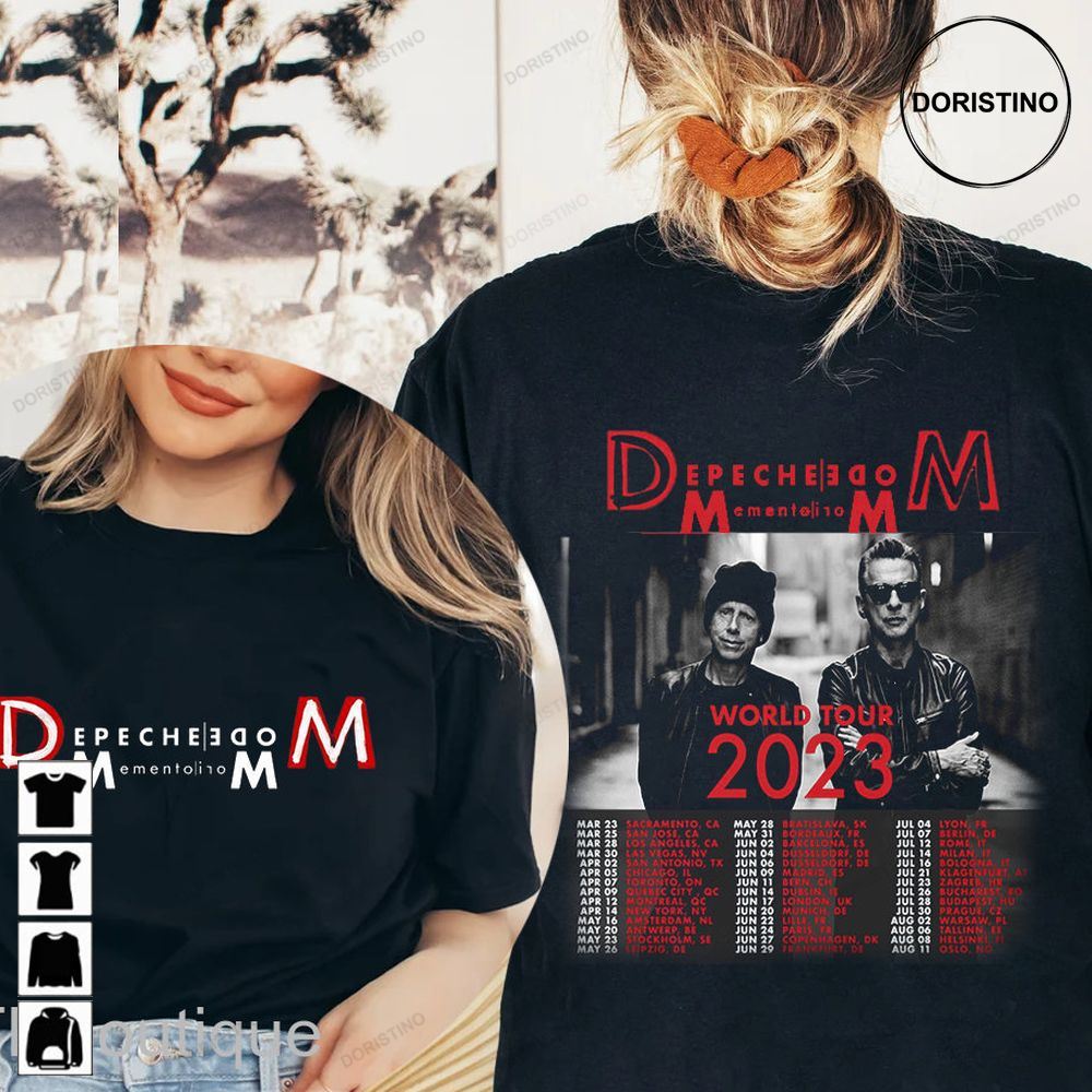 Depeche Mode Tour 2023 2 Sided 2023 Depeche Mode Limited Edition T-shirts