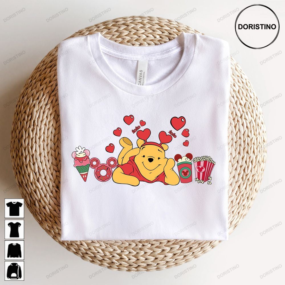 Disney Bear Valentines Day Retro Vintage Limited Edition T-shirts