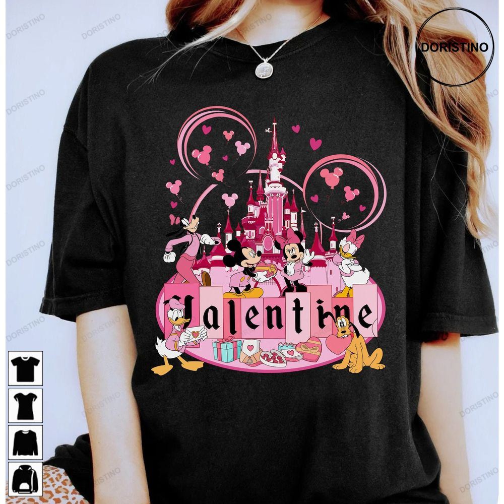 Disney Castle Mickey Mouse And Friends Love Heart Trending Style