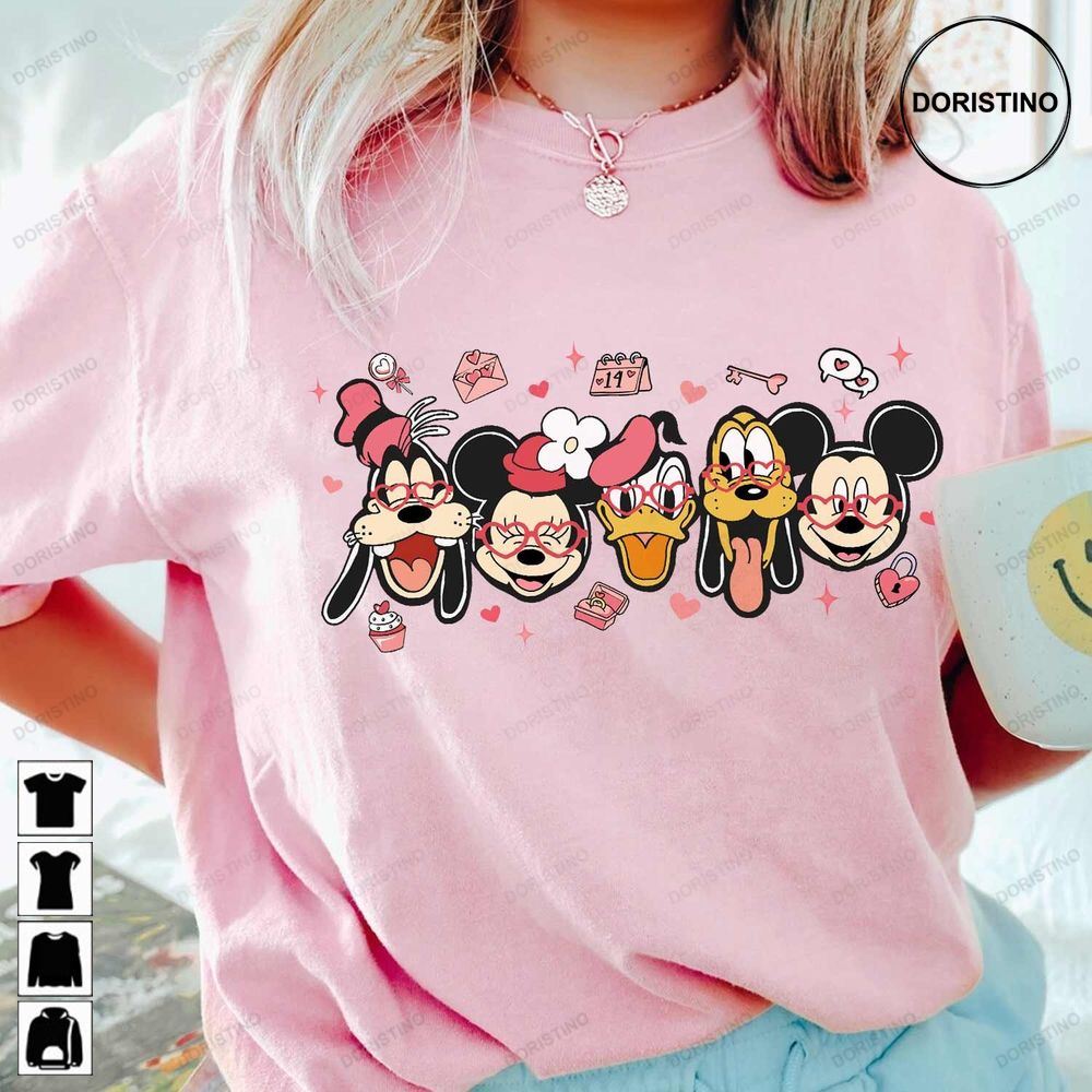 Disney Valentine Mickey And Friends Valentine Limited Edition T-shirts