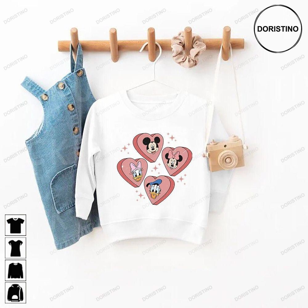 Disney Valentine Mickey And Friends Valentines Limited Edition T-shirts