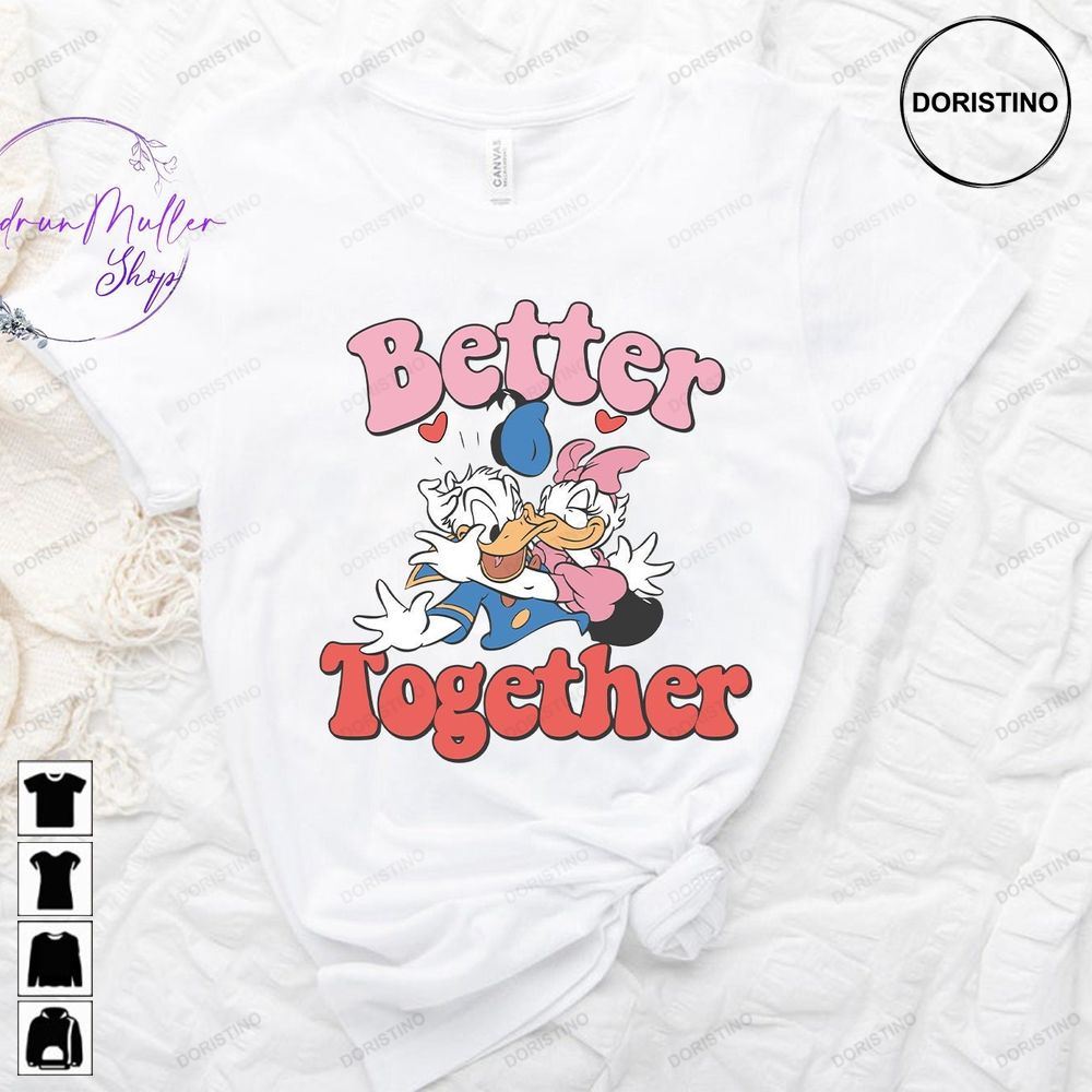 Donald Daisy Better Together Disney Valentine Trending Style