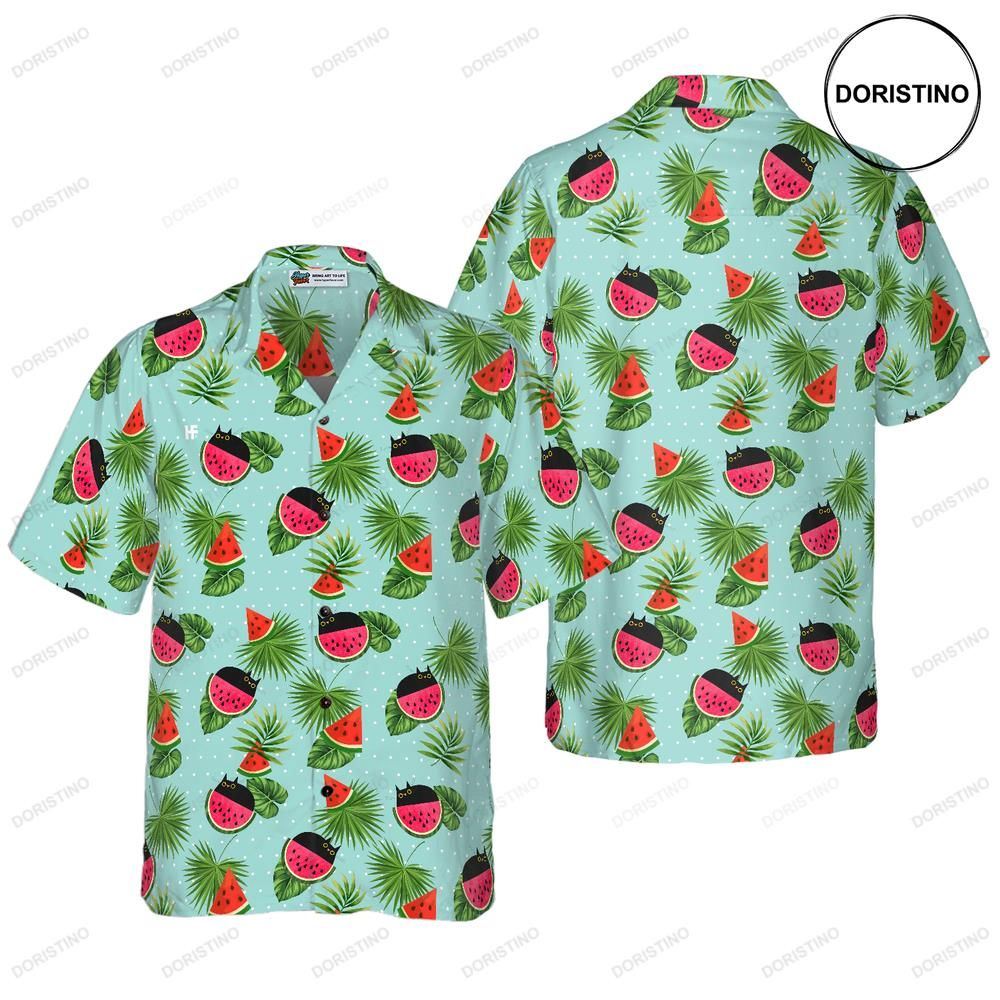 Cat Watermelon Awesome Hawaiian Shirt