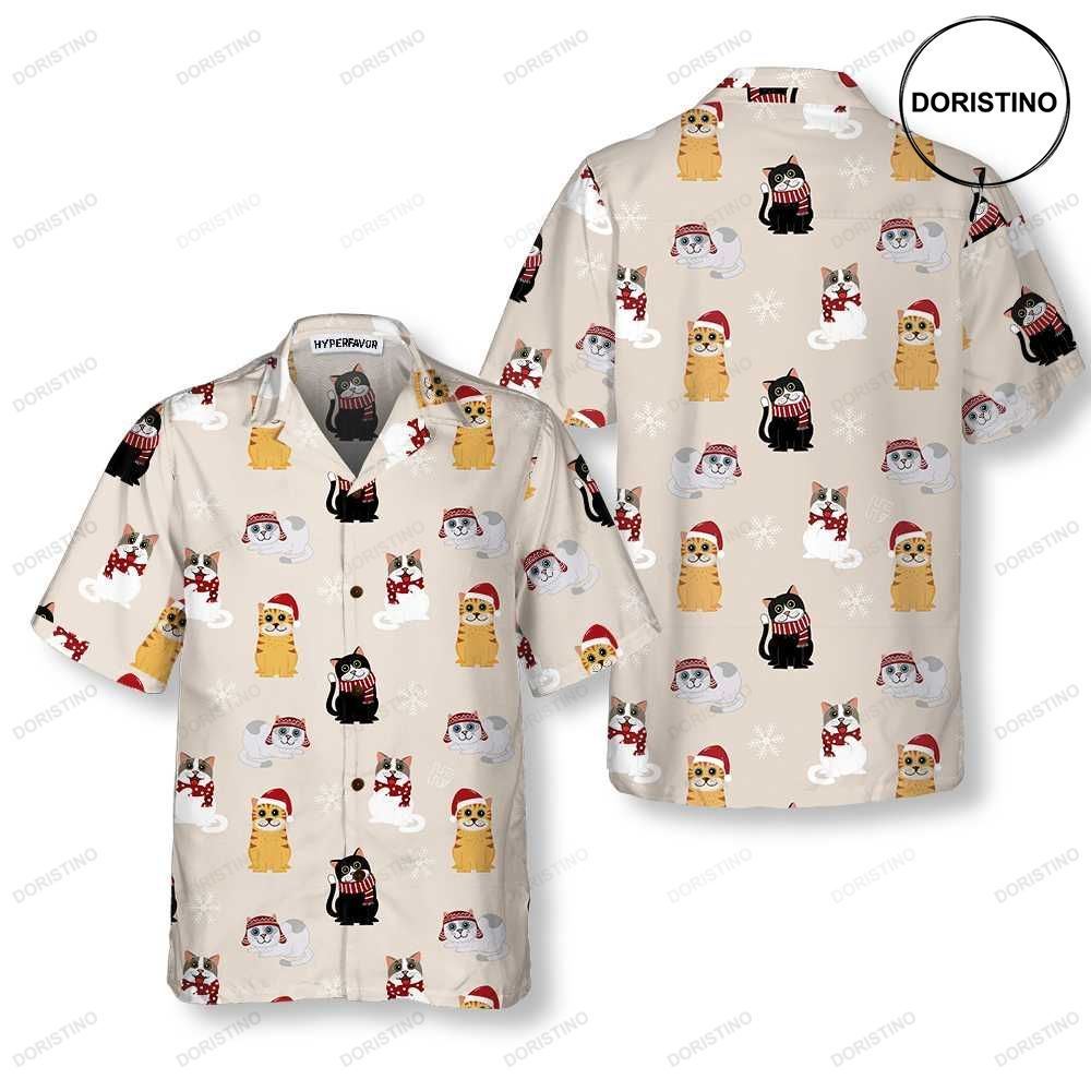 Cat Wearing Santa Claus Hat Christmas Ca Best Christmas Gift Limited Edition Hawaiian Shirt