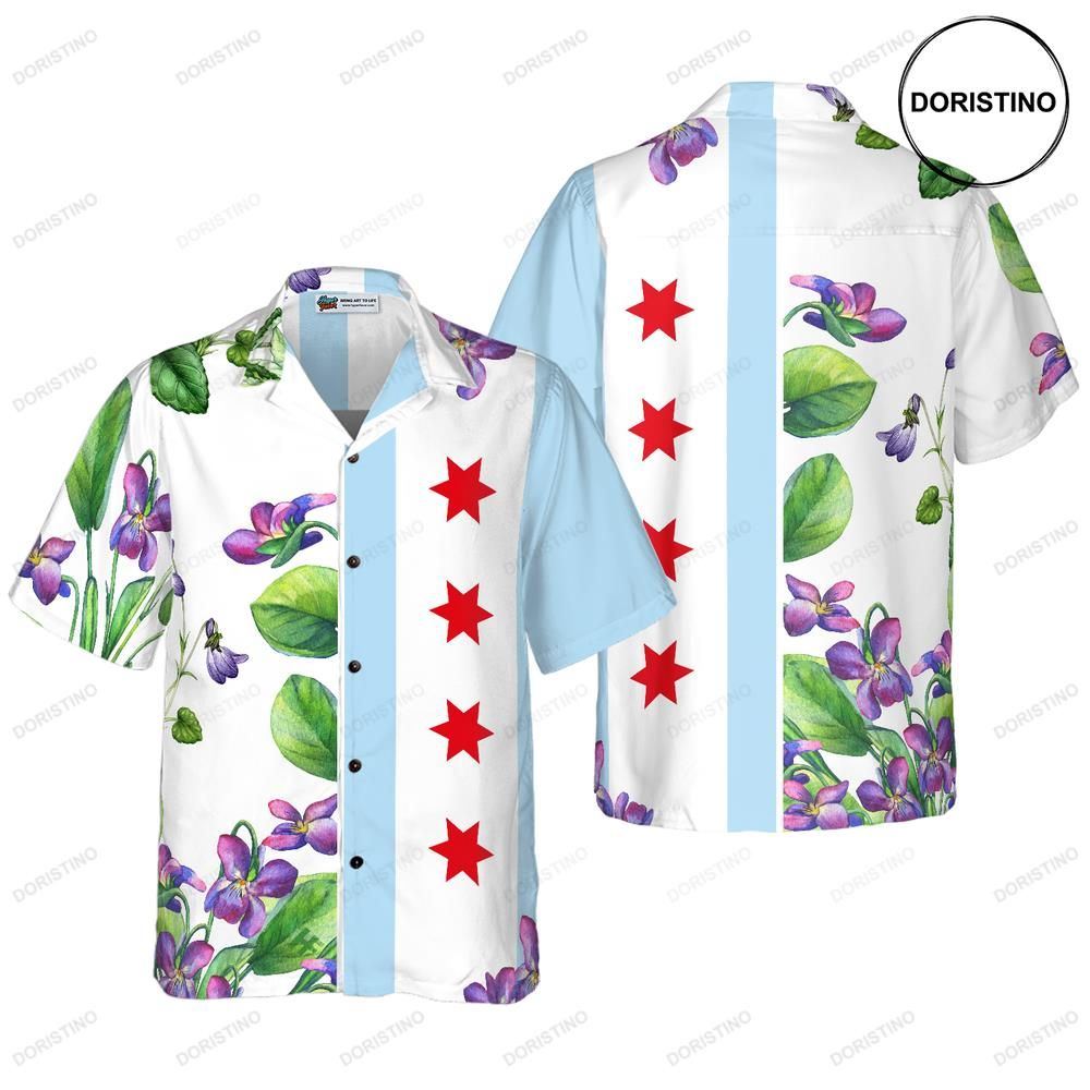 Chicago Flag Viola Sororia Limited Edition Hawaiian Shirt
