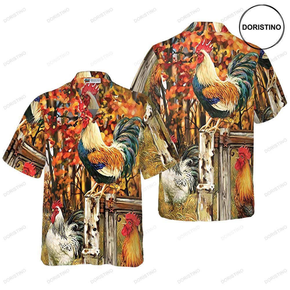 Chicken Family Farm Awesome Hawaiian Shirt