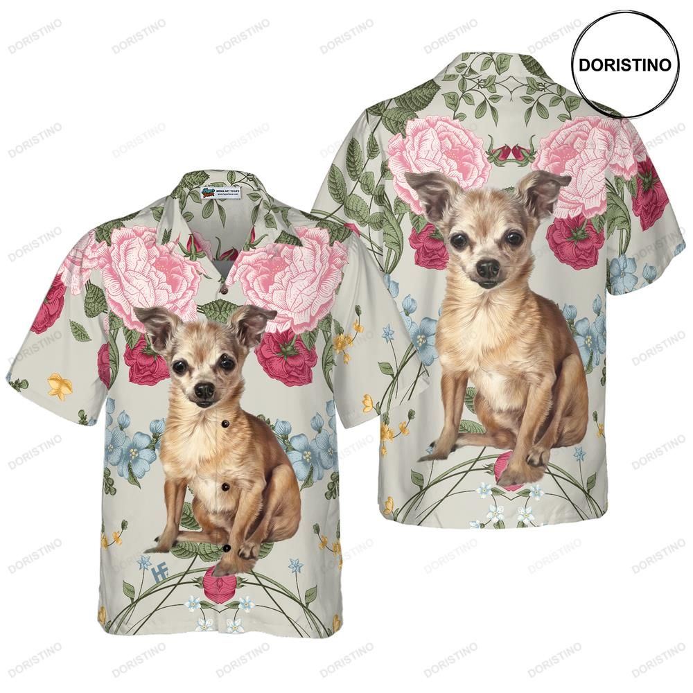 Chihuahua Floral Awesome Hawaiian Shirt