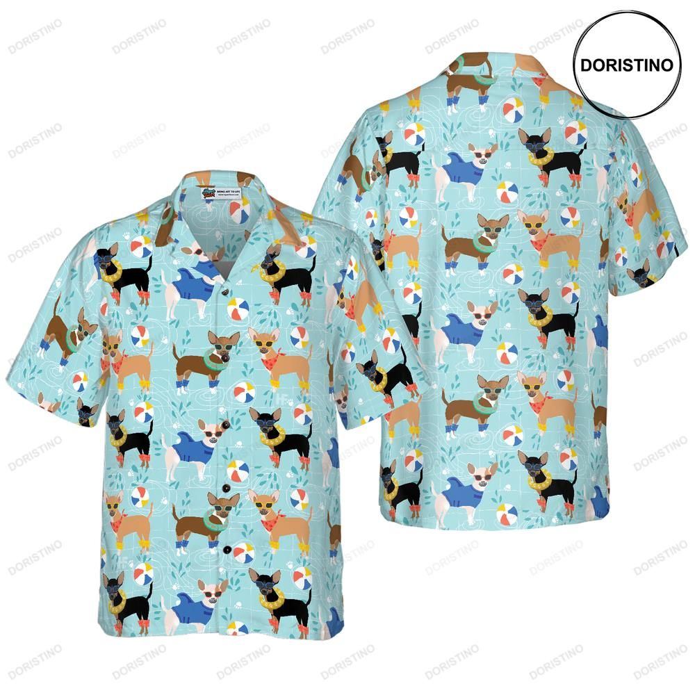 Chihuahua Pool Party Hawaiian Shirt