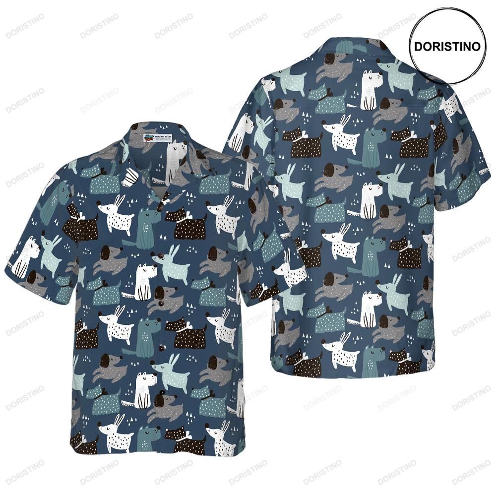 Childish Seamless Pattern Dogs Limited Edition Hawaiian Shirt