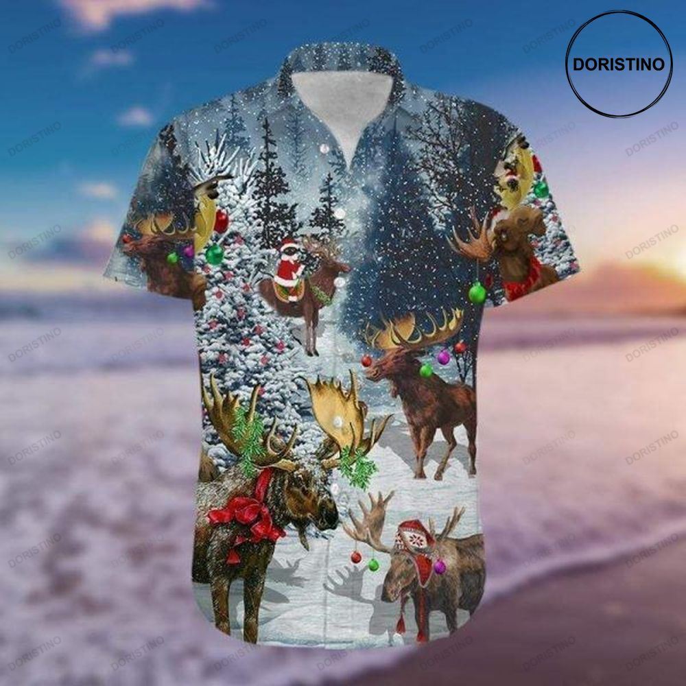 Christ Moose Merry Christmas Hawaii Awesome Hawaiian Shirt