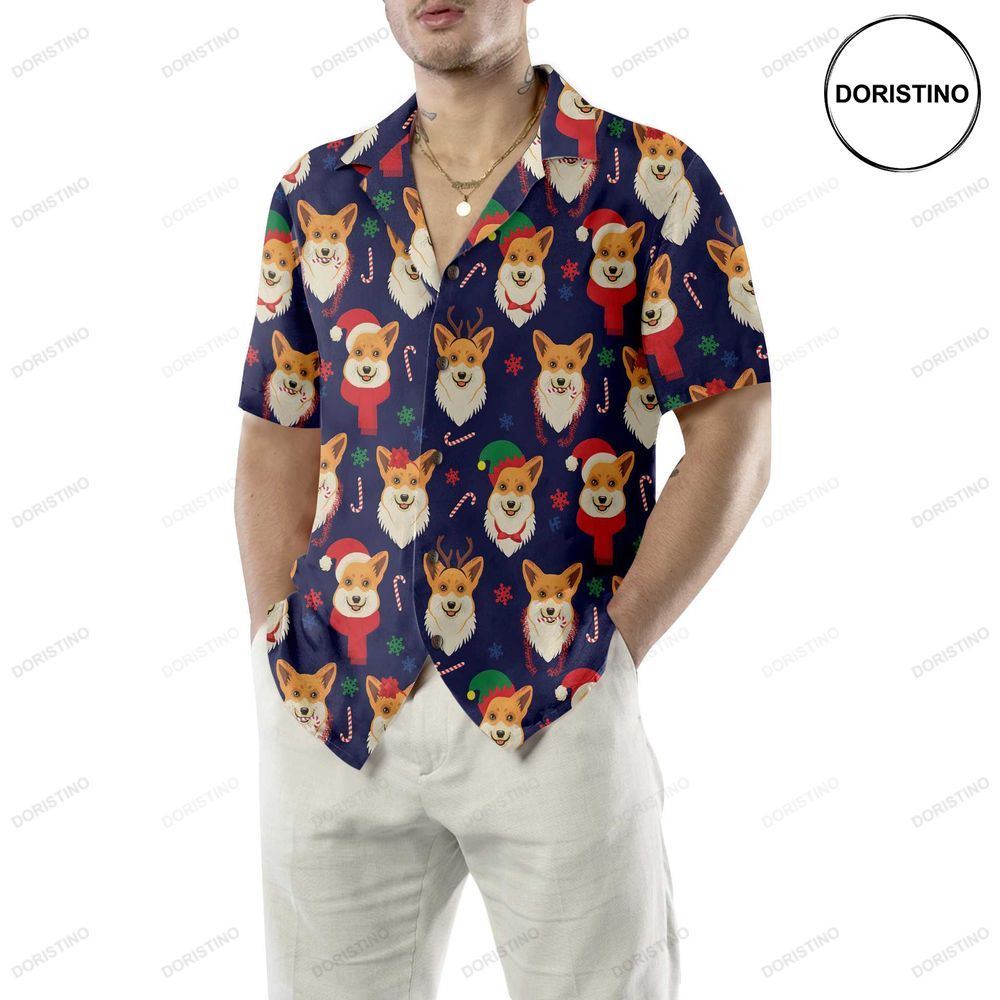 Christmas Corgis Pattern Funny Corgi Dog Christmas Christmas Gift For Dog Lover Hawaiian Shirt