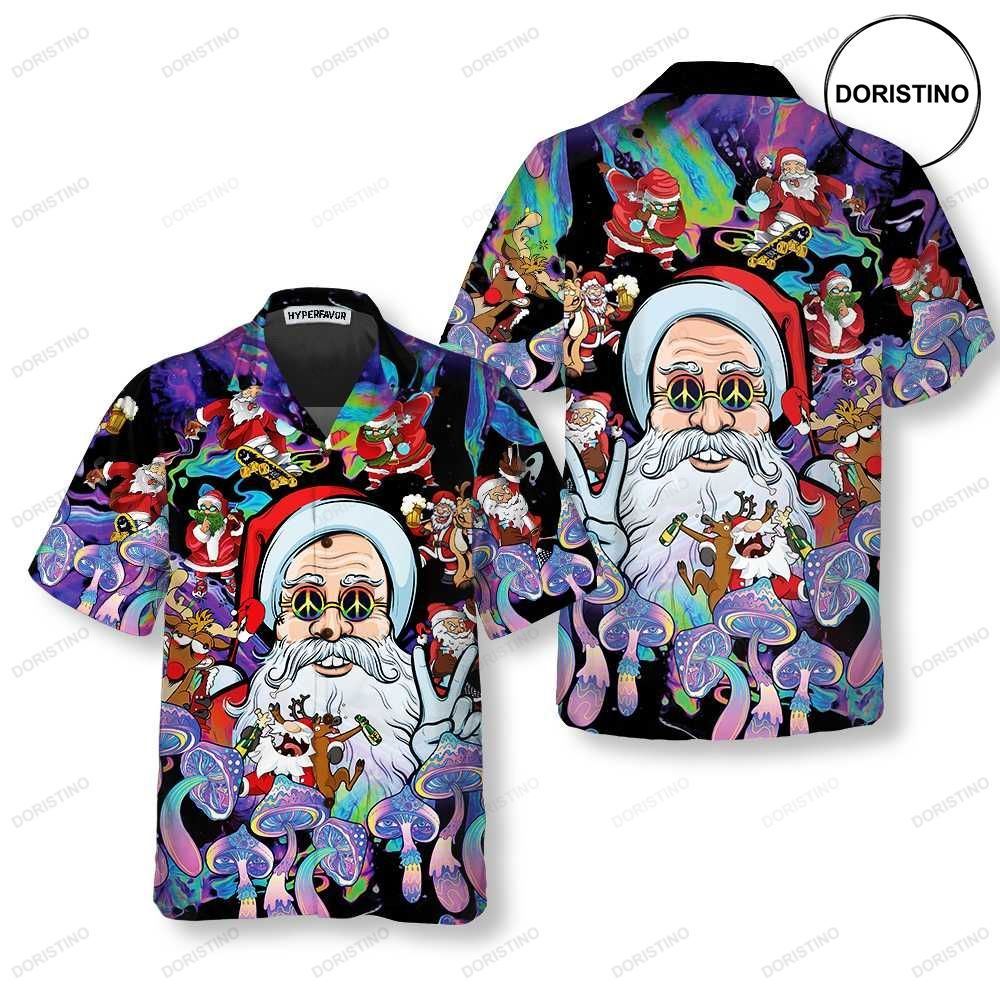 Christmas Hippie Santa Claus Santa Christmas Best Gift For Christmas Hawaiian Shirt