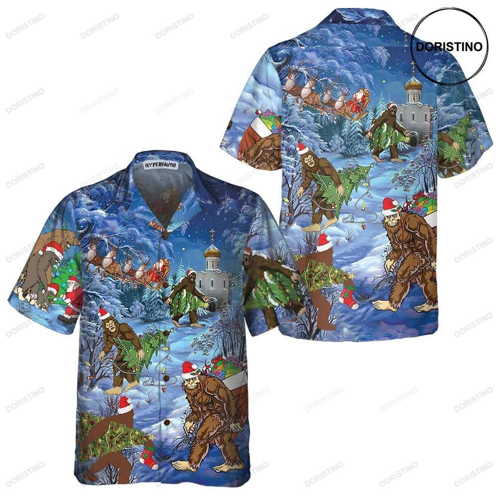 Christmas Holiday Bigfoot Sasquatch Christmas Vacation Best Gift For Christmas Awesome Hawaiian Shirt