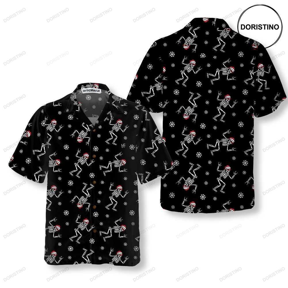 Christmas Rock Funny Christmas Skeleton Hawaiian Shirt