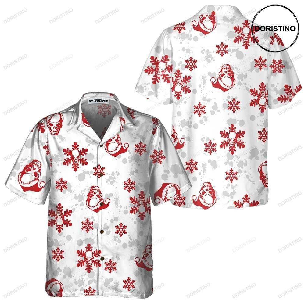 Christmas Snow And Skull Christmas Skull Best Gift For Christmas Awesome Hawaiian Shirt