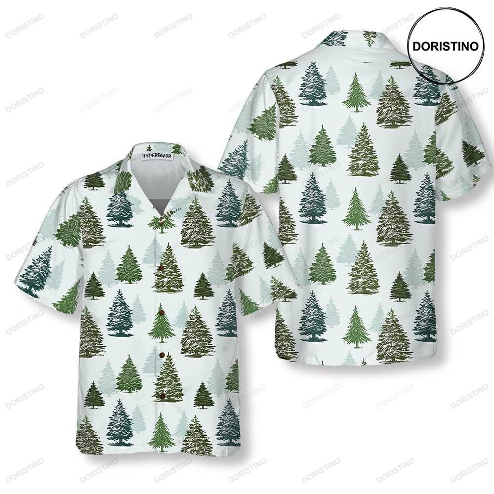 Christmas Tree Pattern For Men Christmas Awesome Hawaiian Shirt