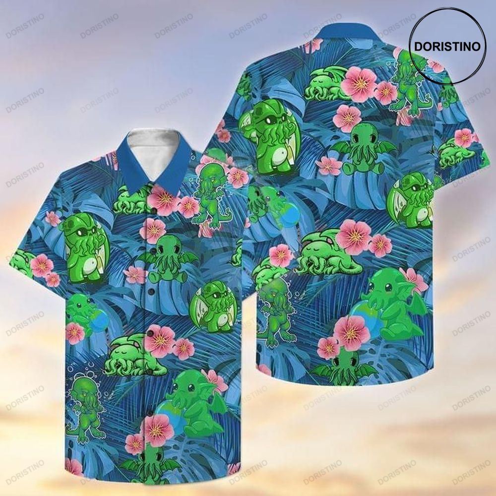 Chthulu Print Hawaiian Shirt