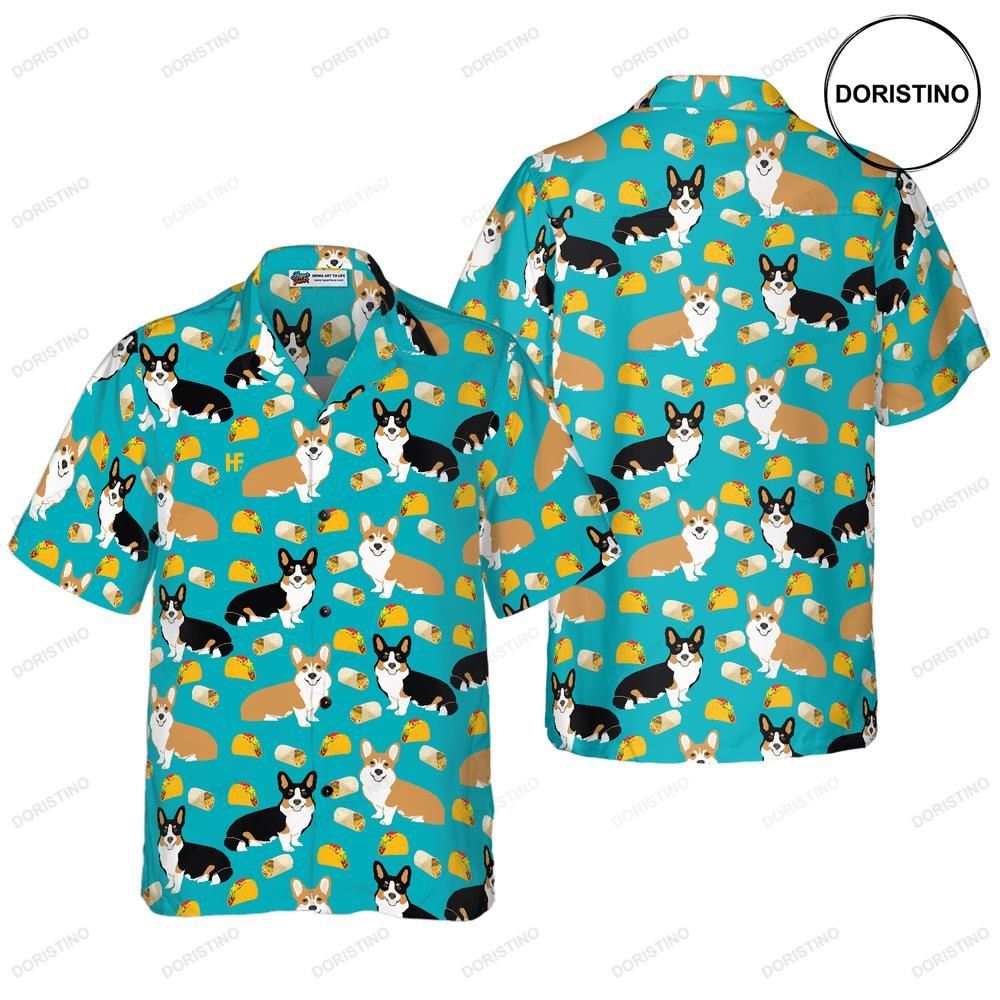 Colorful Corgi Foods Limited Edition Hawaiian Shirt