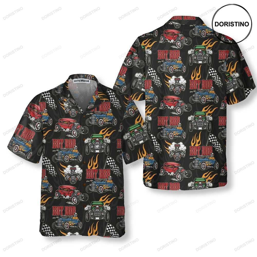 Colorful Hot Rod Pattern Racing Hot Rod For Men Limited Edition Hawaiian Shirt
