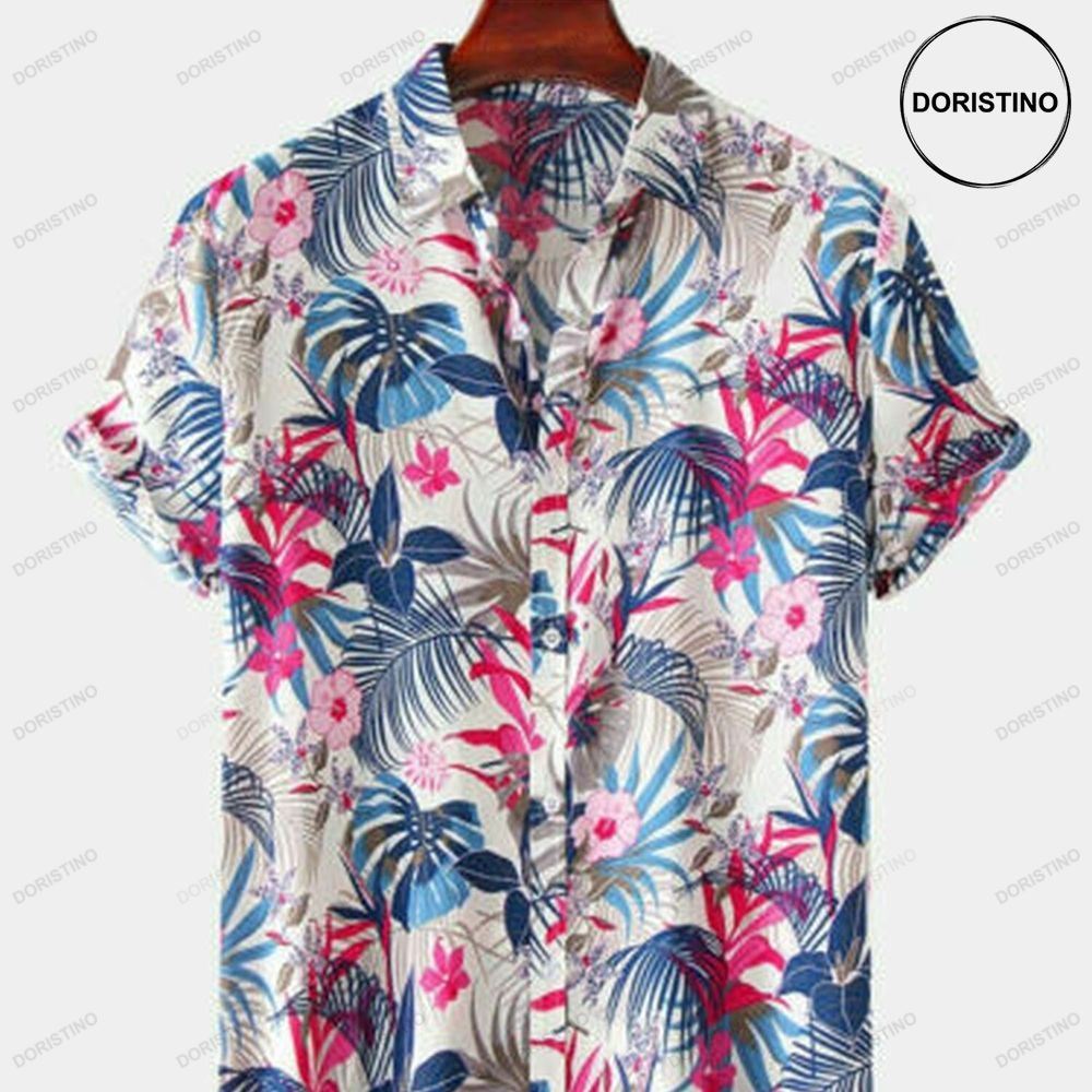 Cool Floral All Over Print Beach Us Summer Short Sleeve Hawaiian Shirt