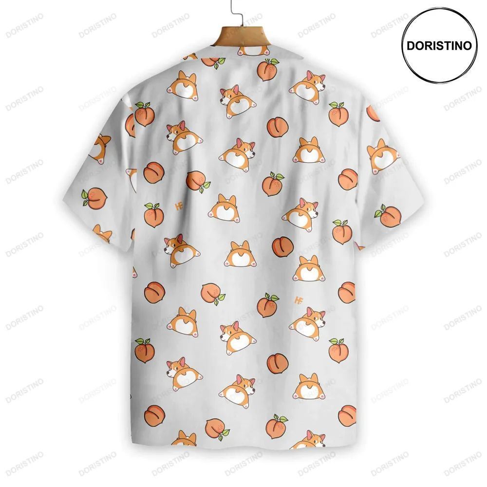 Corgi Butt And Peaches Seamless Limited Edition Hawaiian Shirt