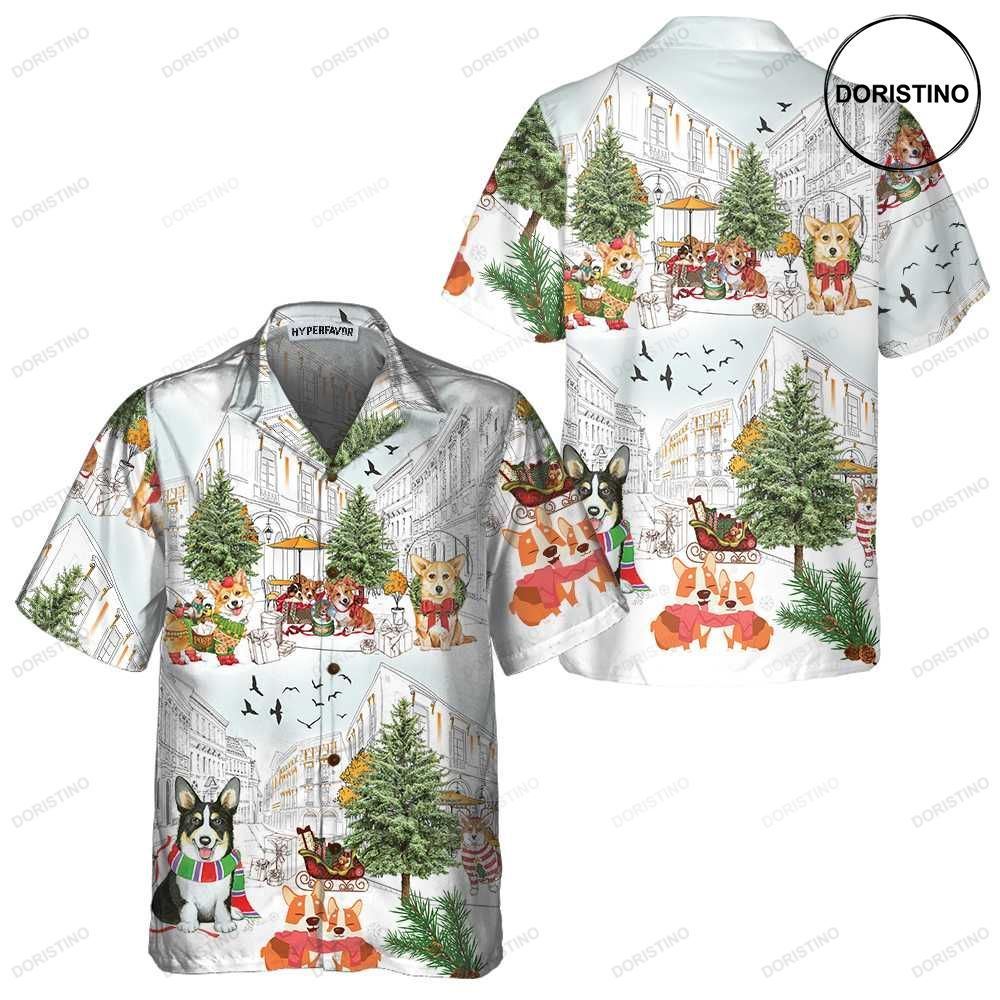 Corgis On Christmas Day Corgi Dog Christmas For Men Women Best Christmas Gift Hawaiian Shirt