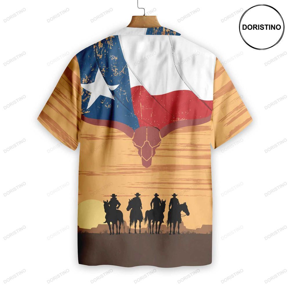 Cowboy Texas Flag Vintage Texas Cowboy For Men Limited Edition Hawaiian Shirt