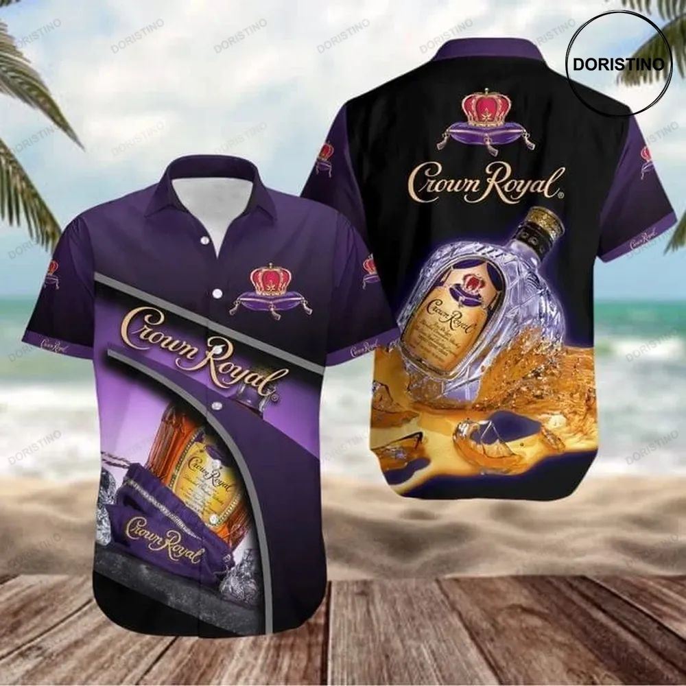 Crown Royal Wine Print Awesome Hawaiian Shirt