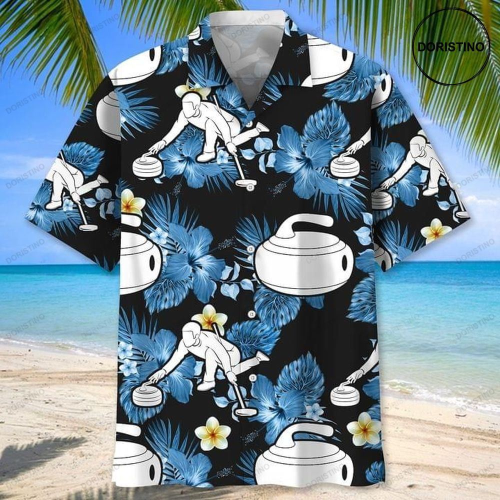 Curling Nature Print Hawaiian Shirt