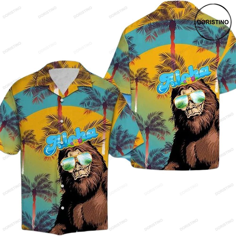 Cute Bigfoot Vintage Aloha Limited Edition Hawaiian Shirt