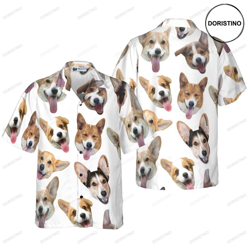 Cute Corgis' Smiling Faces Corgi Best Dog For Men And Women Limited Edition Hawaiian Shirt