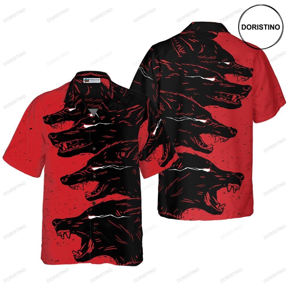 Dangerous Black Wolf Awesome Hawaiian Shirt