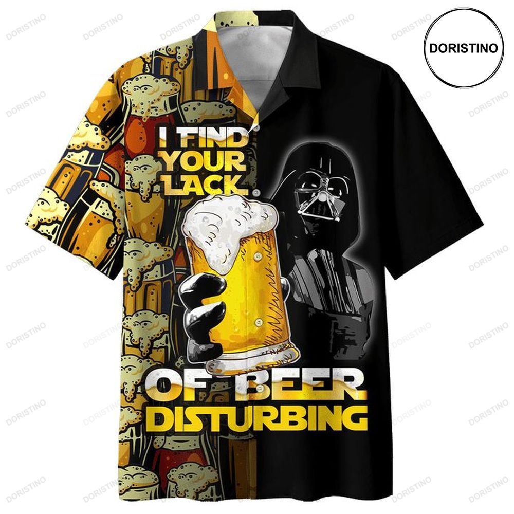 Darth Vader I Find Your Lack Of Beer Disturbing Print Awesome Hawaiian Shirt