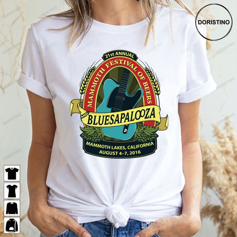 Mammoth Festival Of Brews And Bluesapalooza 2016 Limited Edition T-shirts