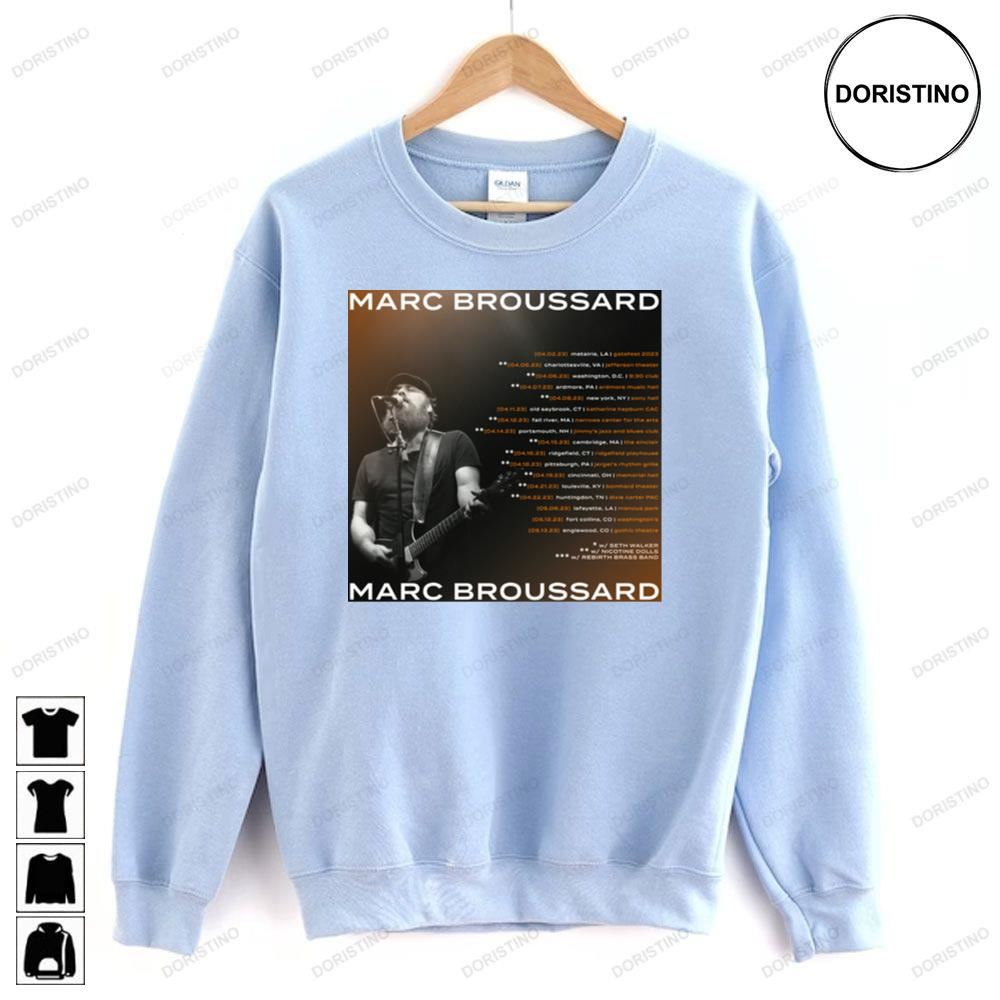 Marc Broussard 2023 Tour Limited Edition T-shirts