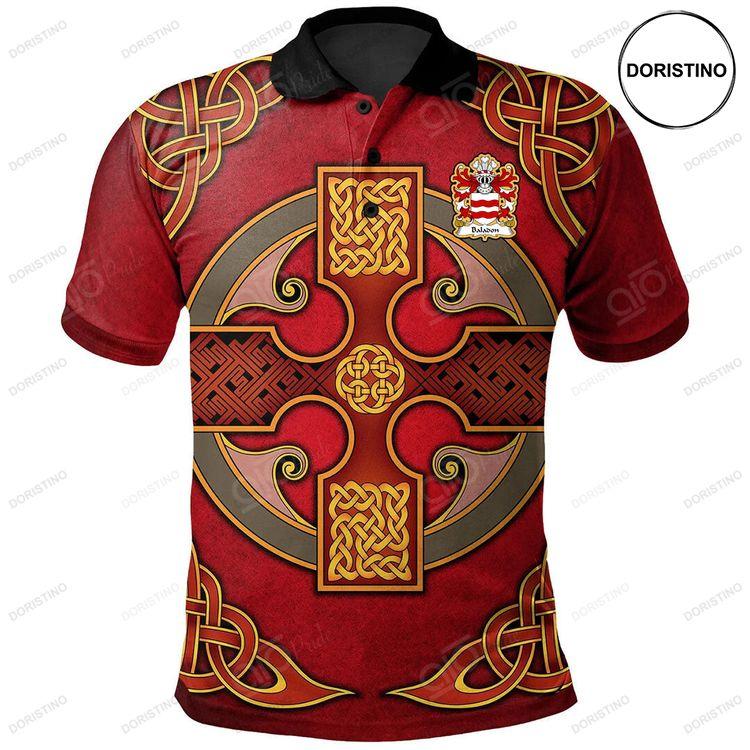 Baladon Or Ballon Lord Of Abergavenny Welsh Family Crest Polo Shirt Vintage Celtic Cross Red Doristino Polo Shirt|Doristino Awesome Polo Shirt|Doristino Limited Edition Polo Shirt}