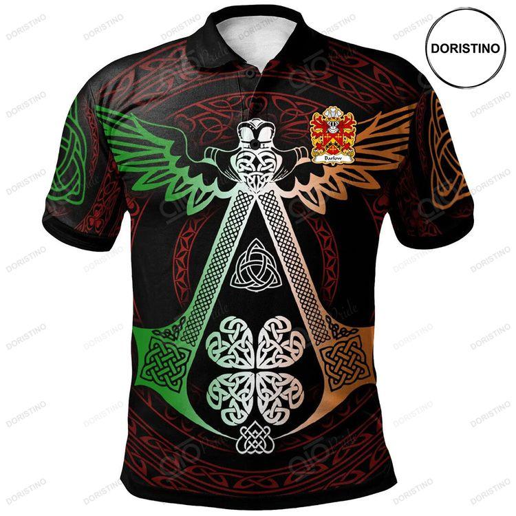 Barlow Of Slebech Welsh Family Crest Polo Shirt Irish Celtic Symbols And Ornaments Doristino Polo Shirt|Doristino Awesome Polo Shirt|Doristino Limited Edition Polo Shirt}