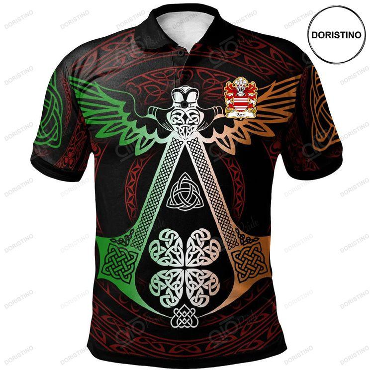 Barri Manorbier Castle Pembrokeshire Welsh Family Crest Polo Shirt Irish Celtic Symbols And Ornaments Doristino Polo Shirt|Doristino Awesome Polo Shirt|Doristino Limited Edition Polo Shirt}