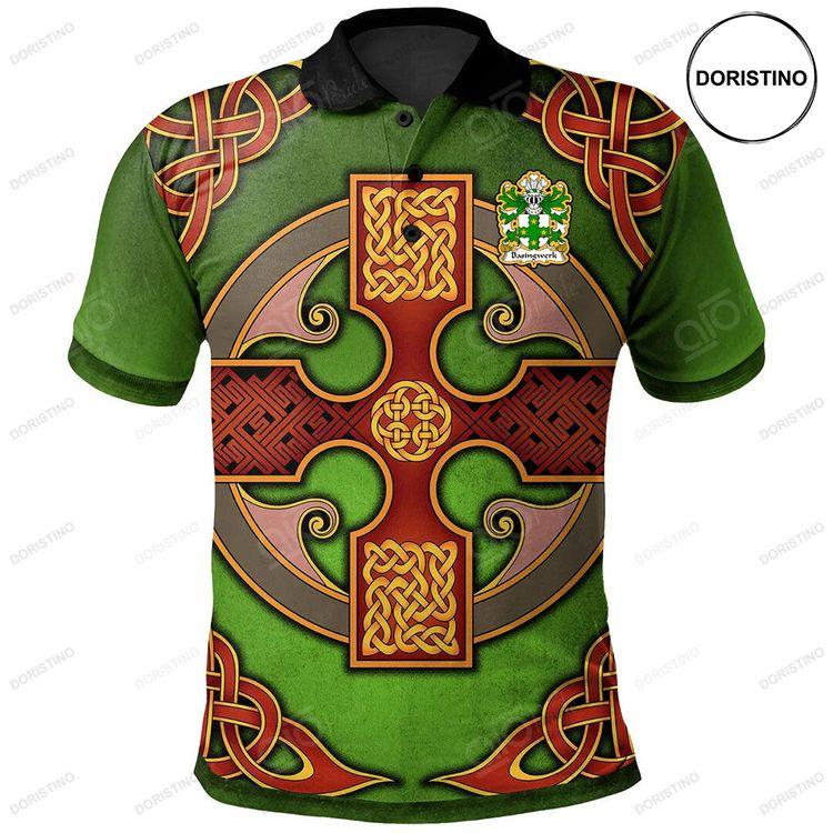 Basingwerk Abbey Flint Welsh Family Crest Polo Shirt Vintage Celtic Cross Green Doristino Polo Shirt|Doristino Awesome Polo Shirt|Doristino Limited Edition Polo Shirt}