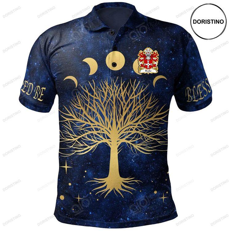 Beake Of Caernarfon Welsh Family Crest Polo Shirt Moon Phases Tree Of Life Doristino Polo Shirt|Doristino Awesome Polo Shirt|Doristino Limited Edition Polo Shirt}