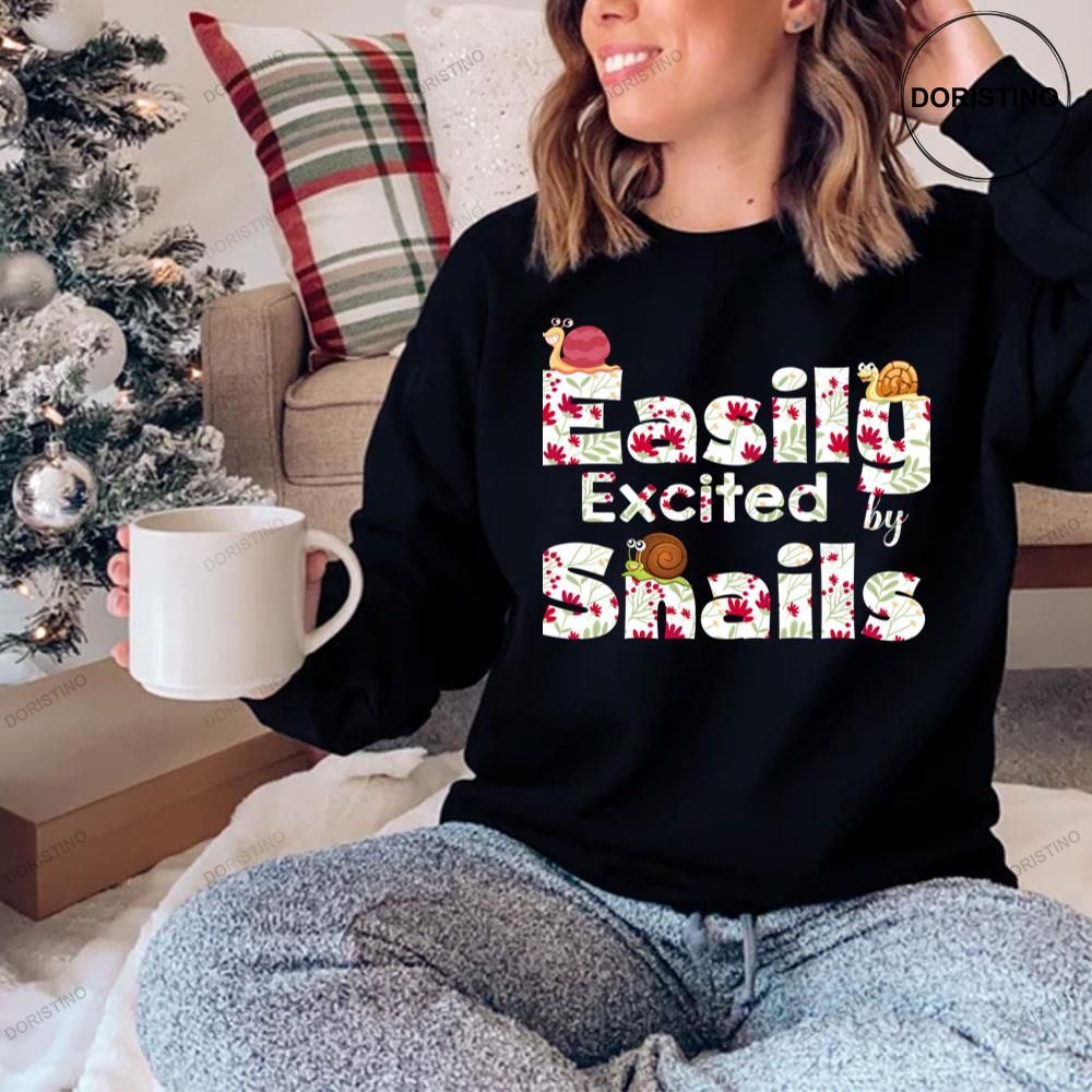 Easily Excited By Snails Cute Family Shirt